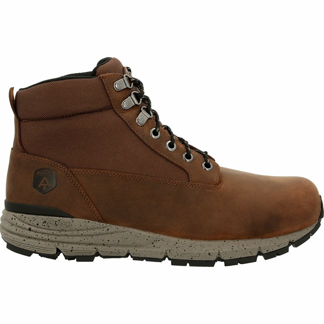 Brown Men's Rocky Rugged AT Composite Toe Work Boots | OLVSA3871