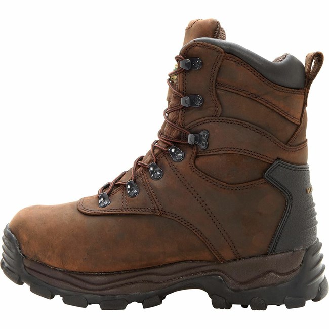 Brown Men's Rocky Sport Utility Pro 600G Insulated Waterproof Boot Work Boots | OZLTS5962