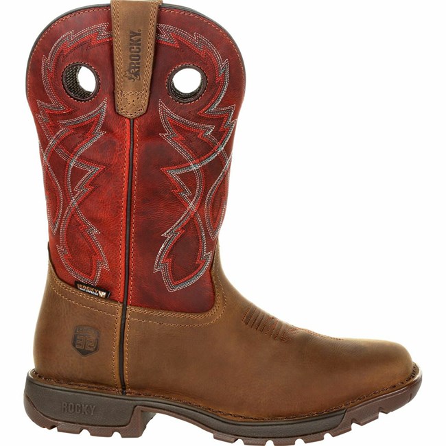 Brown / Red Men's Rocky Legacy 32 Waterproof Western Boots | VNITR4298