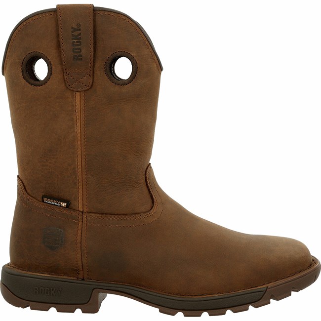 Dark Brown Men's Rocky Legacy 32 Waterproof Brown Western Boots | MGQFA4803