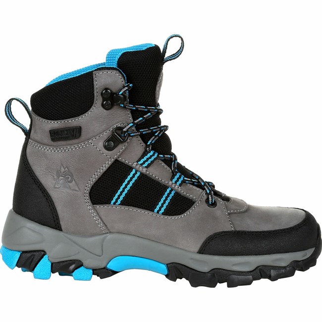 Grey Blue Men's Rocky Endeavor Point Outdoor Boot Waterproof Boots | CVURW0594